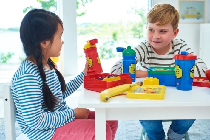 LEGO® ICONIC Classic gobelet avec paille - rouge/bleu