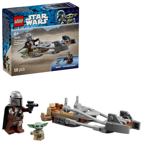 LEGO® Star Wars TM 75436 Der Mandalorianer und Grogu auf ihrem Speeder Bike™
