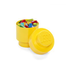 LEGO® Pudełko do przechowywania okrągły 123 x 183 mm - żółty