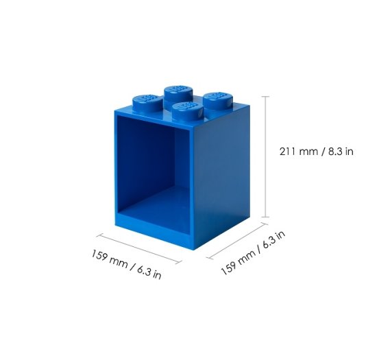 LEGO® Brick 4 závesná polica - modrá
