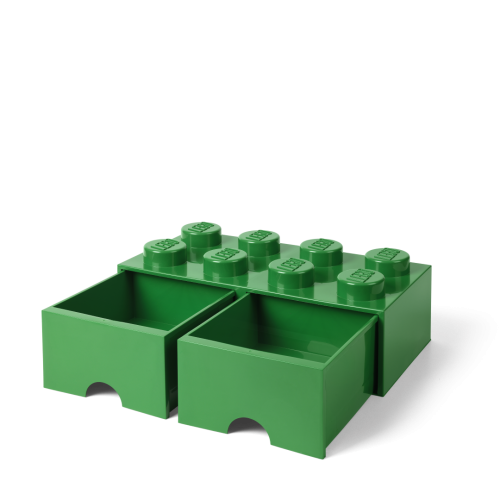 LEGO® Caixa de arrumação 8 com gavetas - verde oscuro