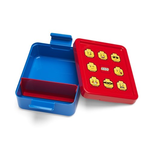 LEGO® ICONIC Classic snack set (fles en doos) - rood/blauw