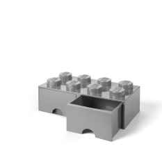 LEGO® Boîte de rangement 8 avec tiroirs - gris