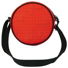 LEGO Brick Dots Red - kulatá crossbody taška