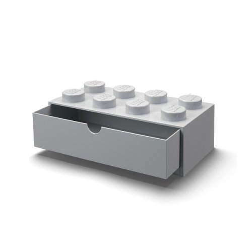 LEGO® caixa de mesa 8 com gaveta - cinzento