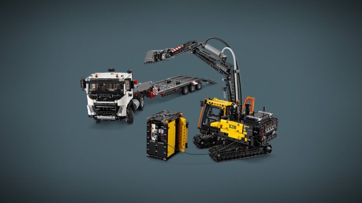 LEGO® Technic™ 42175 Camion Volvo FMX et pelleteuse électrique EC230