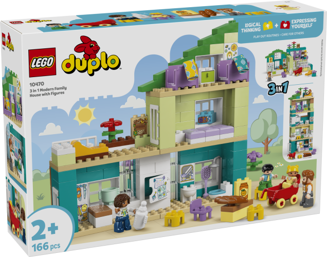 LEGO® DUPLO Town 10470 Modernes Familienhaus mit Figuren – 3-in-1-Set