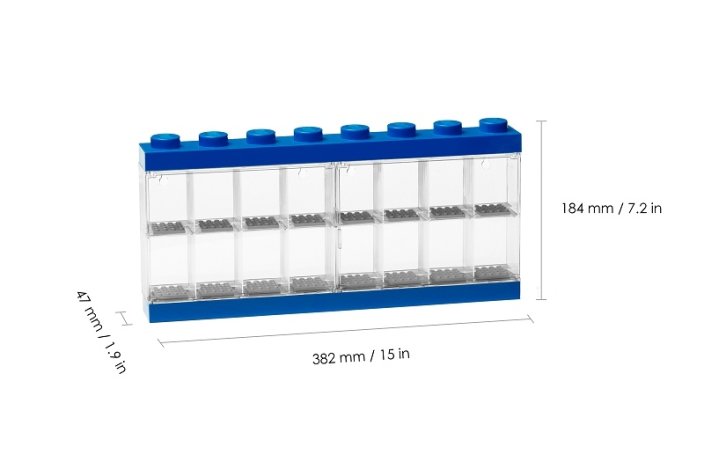 LEGO® caixa de coleção para 16 minifiguras - azul