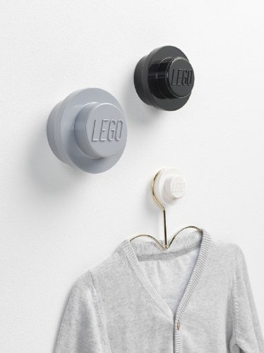 LEGO® appendiabiti da parete, 3 pezzi - bianco, nero, grigio