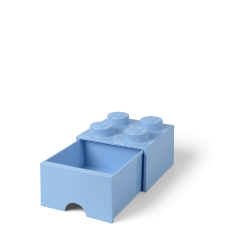 LEGO® Aufbewahrungsbox 4 mit Schublade - hellblau