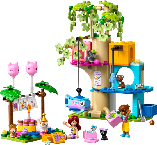 LEGO Friends 42666 Kočičí narozeninová oslava a dům na stromě