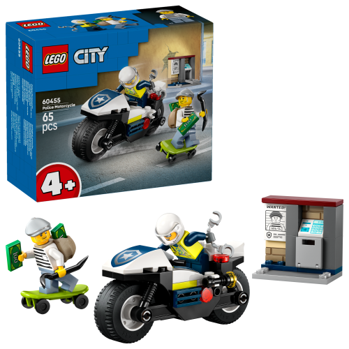 LEGO® City 60455 Perseguição com Mota da Polícia