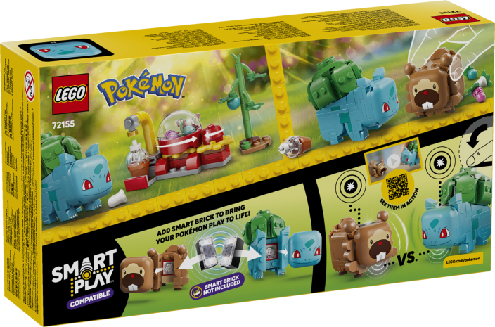 LEGO® Pokémon™ 72155 SMART Play™: Bulbasaur i Bidoof z krzewem jagody