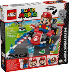 LEGO® Super Mario 72043 Mario Kart™ – LEGO® Mario™ interativo e Kart padrão