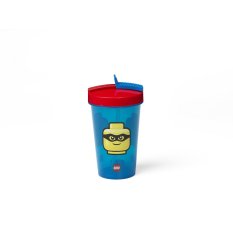 LEGO® ICONIC Classic taza con pajita - rojo/azul