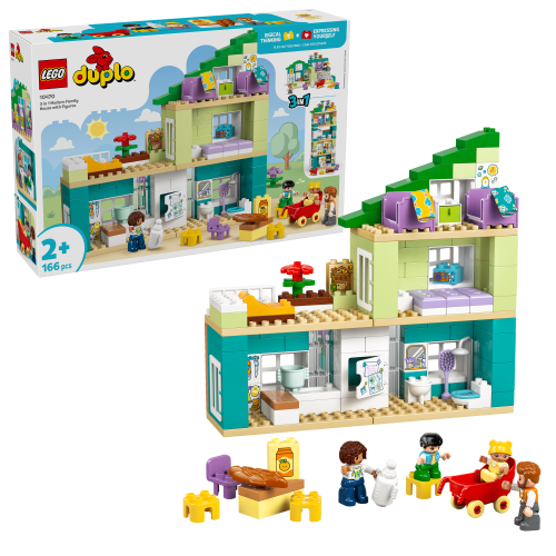 LEGO® DUPLO Town 10470 Modernes Familienhaus mit Figuren – 3-in-1-Set