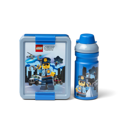 LEGO® City Snack-Set (Flasche und Box) - blau