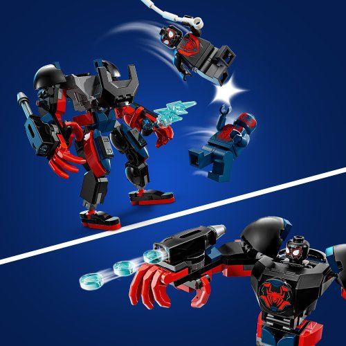 LEGO® Super Heroes 76337 Mech di Miles Morales vs. Spider-Man 2099