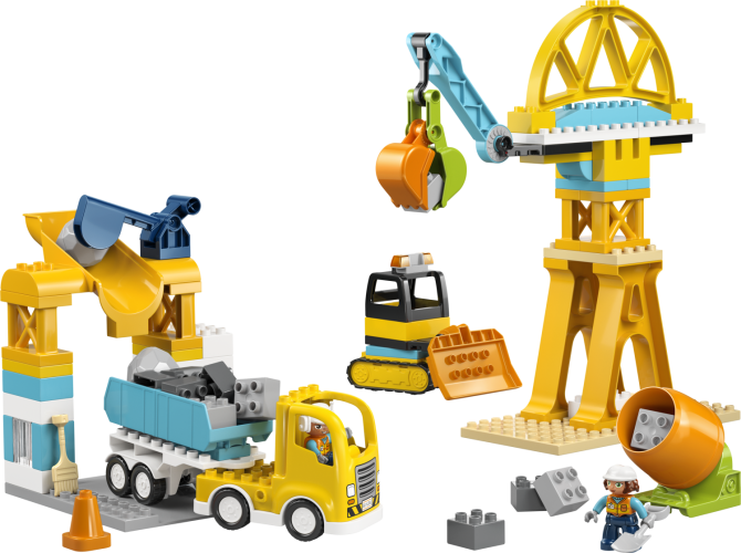 LEGO® DUPLO Town 10476 Baustelle mit Baufahrzeugen – 3-in-1-Set