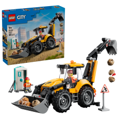 LEGO® City 60480 Žltý nakladač s rýpadlom