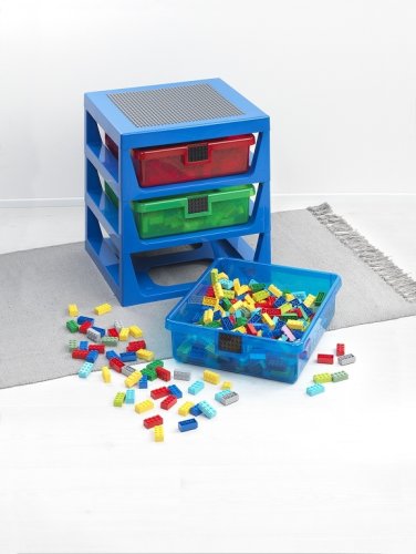 LEGO® Organizador com três gavetas - azul