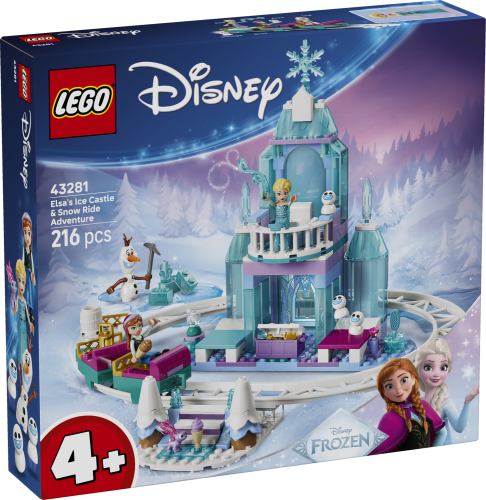 LEGO® Disney TM 43281 Castelo de Gelo da Elsa e Aventura na Pista de Neve
