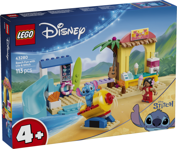 LEGO® │ Disney 43280 Zábava na pláži s Lilo a Stitchem