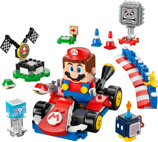 LEGO® Super Mario 72043 Mario Kart™ – LEGO® Mario™ interattivo e Kart standard