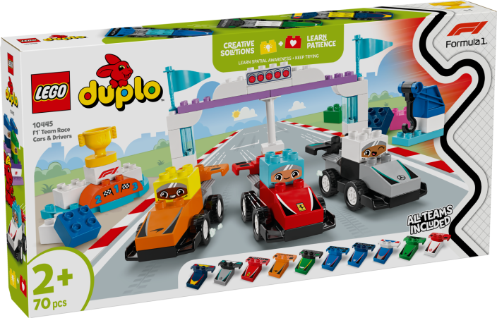 LEGO® DUPLO® 10445 F1® Team Rennautos mit Rennfahrern