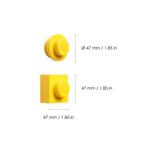 LEGO®-Magnete, 2er-Set - gelb