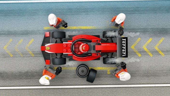 LEGO® City 60443 F1® Boxenstopp mit Boxencrew und Ferrari Flitzer