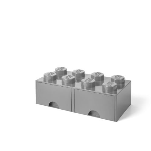 LEGO® Boîte de rangement 8 avec tiroirs - gris