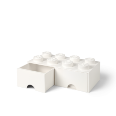 LEGO® Boîte de rangement 8 avec tiroirs - blanc