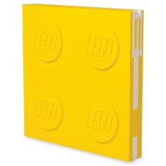 LEGO® Carnet avec stylo gel comme clip - jaune