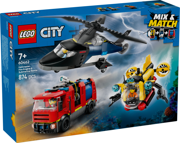 LEGO® City 60462 Kombinationsset mit Hubschrauber, Löschauto und U-Boot