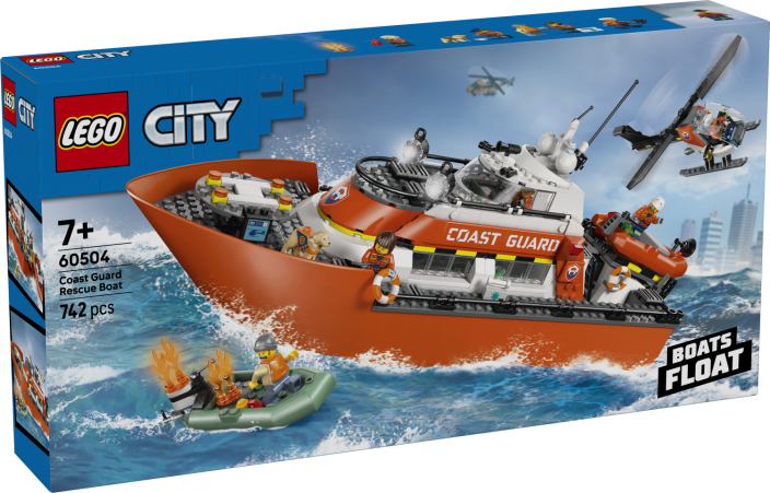LEGO® City 60504 Rettungsboot der Küstenwache mit Hubschrauber