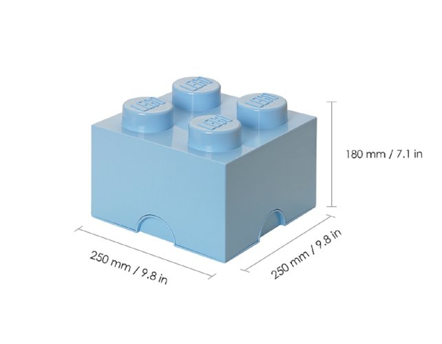 LEGO® Boîte de rangement 4 - bleu clair