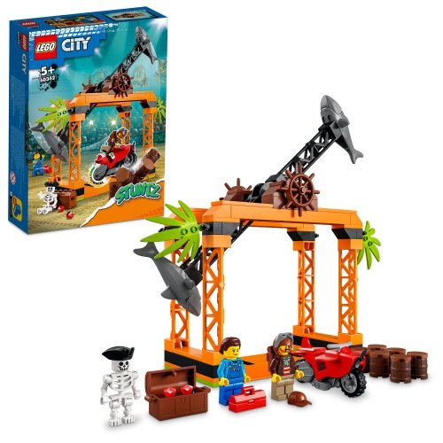 LEGO® City 60342 Le défi de cascade : l’attaque des requins