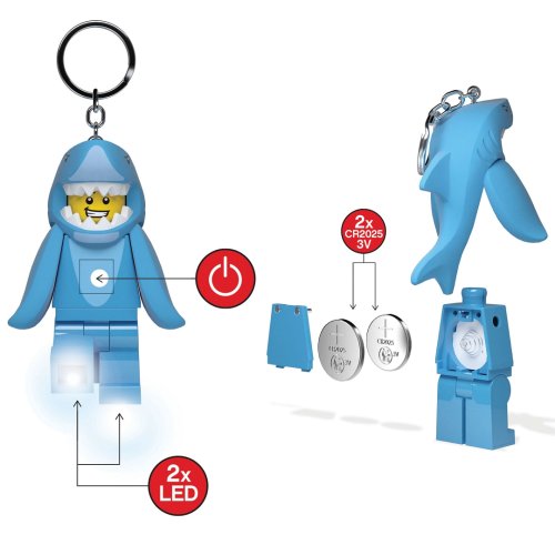 LEGO® Iconic Shark Man Figurine lumineuse
