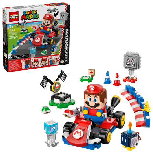LEGO® Super Mario 72043 Mario Kart™ – LEGO® Mario™ interattivo e Kart standard