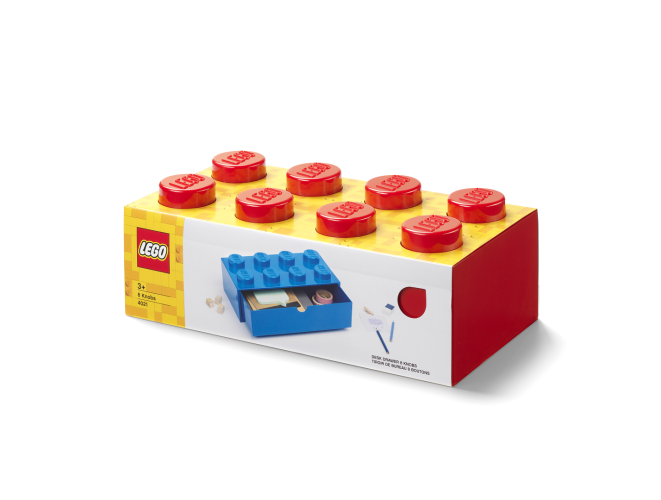 LEGO® caixa de mesa 8 com gaveta - vermelho