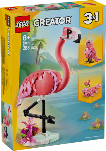LEGO® Creator 3-in-1 31170 Animais Selvagens: Flamingo Cor-de-rosa
