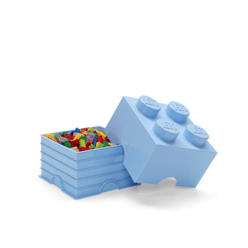 LEGO® Boîte de rangement 4 - bleu clair