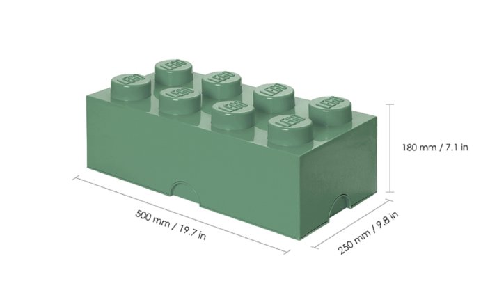 LEGO® Aufbewahrungsbox 8 - Armeegrün