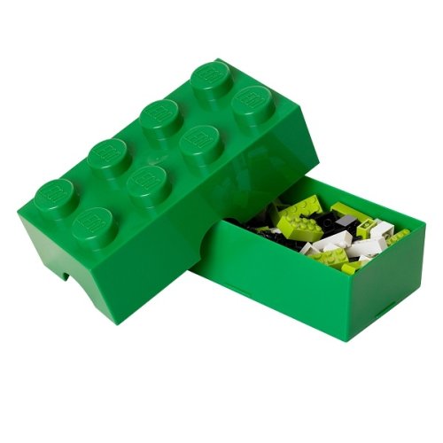 LEGO® caixa de snacks 100 x 200 x 75 mm - verde escuro