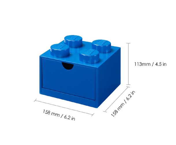 LEGO® asztali doboz 4 fiókkal - kék