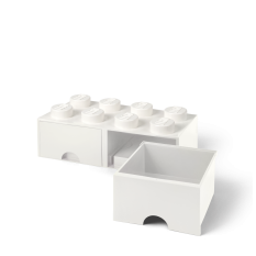 LEGO® Boîte de rangement 8 avec tiroirs - blanc