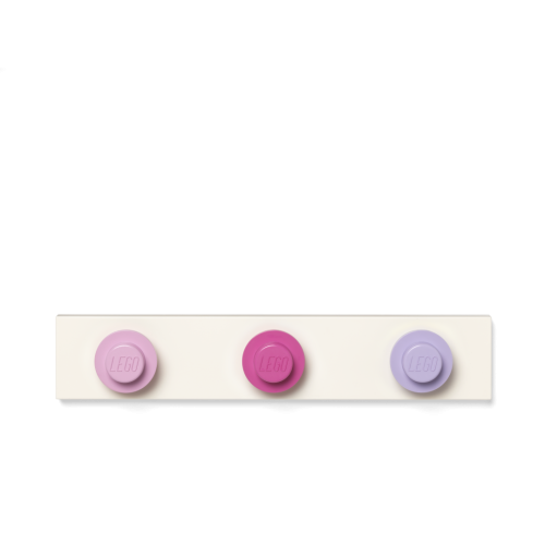 LEGO® appendiabiti da parete - rosa chiaro, rosa scuro, viola
