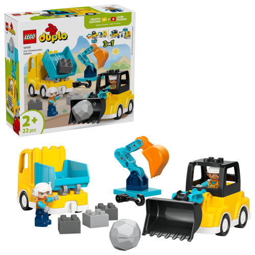 LEGO® DUPLO Town 10475 Baufahrzeuge – 3-in-1-Set