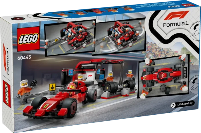 LEGO® City 60443 F1® Boxenstopp mit Boxencrew und Ferrari Flitzer